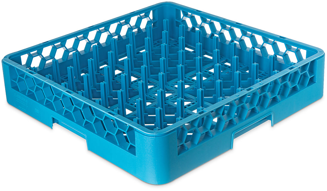 RP14 Carlisle OptiClean™ Blue All Purpose Peg Dish Rack 500mm x 500mm x 102mm. Peg Height: 63mm Space Between Peg: 45mm - Pack of 6 - Pack Price - Hospitality Connect