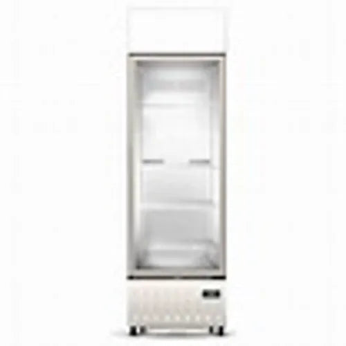 Skope Serene Glass 1 Door Lit Sign with 5 Shelves Upright Fridge SC430NI. - Hospitality Connect