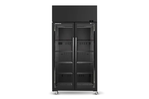 Skope ActiveCore Upright Fridge 2 Customisable Glass Door with 5x Shelves per Door SKT1000N-A - Hospitality Connect