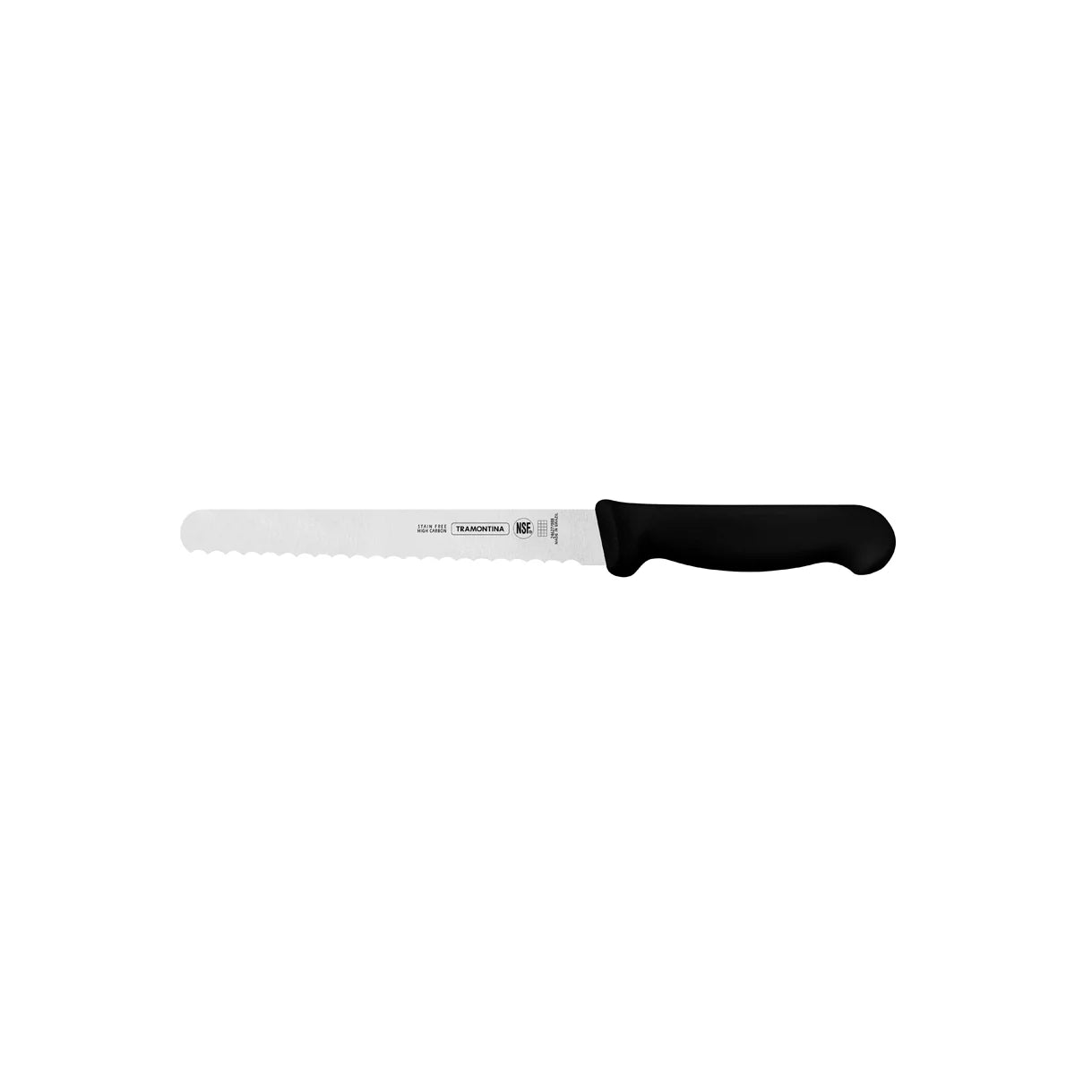 TRAMONTINA PROF BREAD KNIFE SERRATED 300mm BLK H/S - Hospitality Connect