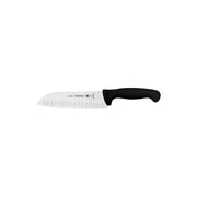 TRAMONTINA PROF SANTOKU KNIFE FLUTED 170mm BLK H/S - Hospitality Connect