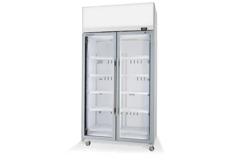 Skope ActiveCore Upright Fridge 2 Glass Door Lit Sign TME100N-AC - Hospitality Connect