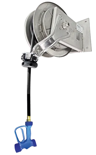 Yellow HEAVY DUTY HOSE REELS Stainless Steel KHR-1035-SS-Y722. - Hospitality Connect