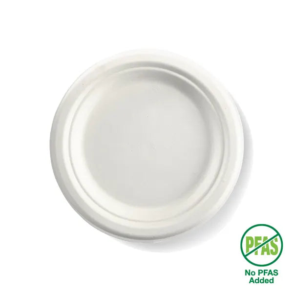 Biopack 18cm / 7" Round Plant Fibre Plate - Hospitality Connect