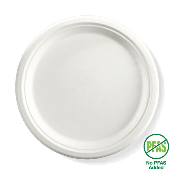 BIOPAK  25cm / 10" Round Plant Fibre Plate 500 Units - Hospitality Connect