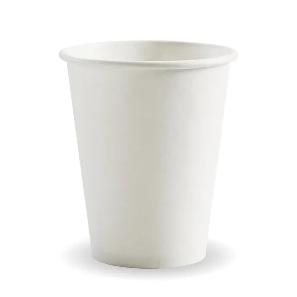 BioPack 390ml / 12oz (90mm) White PHA Single Wall BioCup 1000 Units - Hospitality Connect
