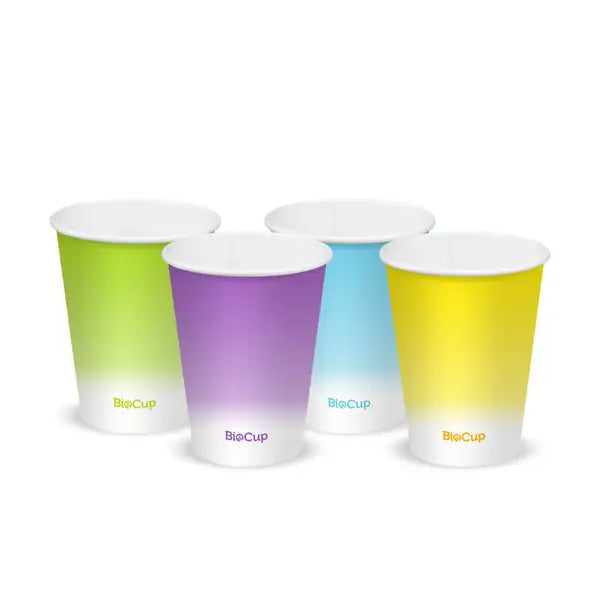 BioPack 390ml / 12oz (90mm) Coloured Cold Paper BioCup 1000 units - Hospitality Connect