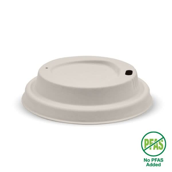 Biopak 80mm Small Natural Plant Fibre BioCup Lid 1000 units BCL-8PULP-N ...