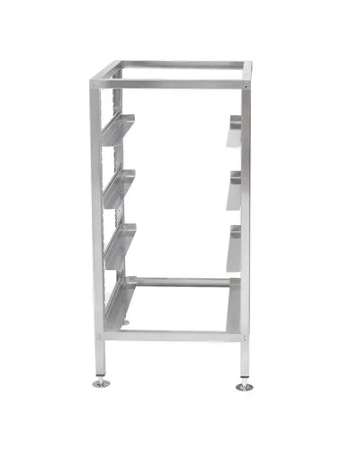 3Monkeez Freestanding Glass Rack - Complete Bay - 2x End Frames and 4x Pairs Tray Slides. 304 Grade S/S      " BRK-C" - Hospitality Connect