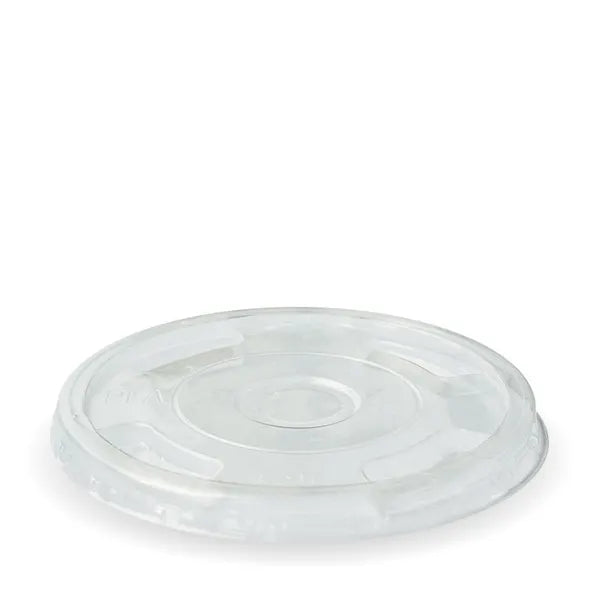 Biopack 300-700ml Flat Clear BioCup Lid 1000 Units - Hospitality Connect