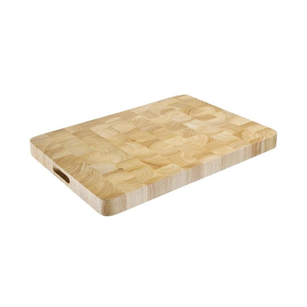 Vogue Rectangular Wooden Chopping Board Large - 610x455x45mm 24x18x1 3/4" - Hospitality Connect
