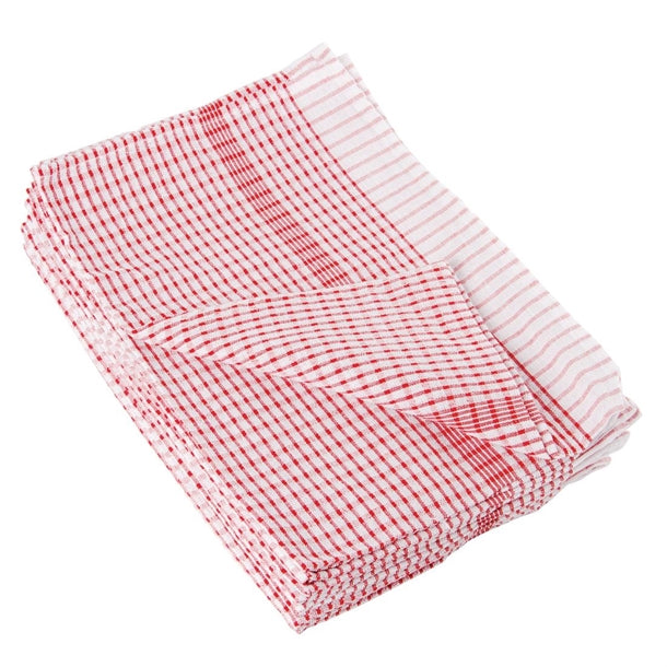 EDLP - Vogue Wonderdry Tea Towels Red - 760x510mm 30x20" (Pack 10) - Hospitality Connect