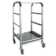 Vogue 3 Tier Glass Racking Trolley for 425mm Baskets CL269 - Hospitality Connect