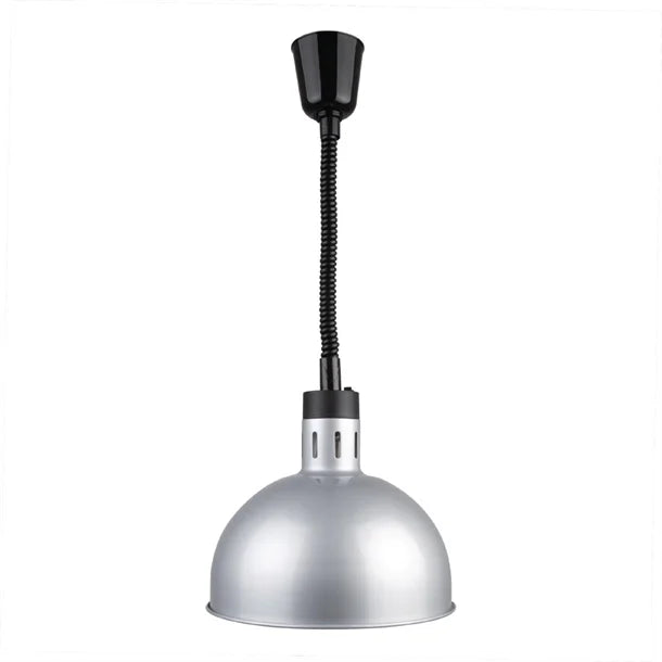 Apuro Retractable Dome Heat Lamp Silver 2.5kW - Hospitality Connect