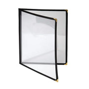 Olympia A4 Four Card American Style Menu Holder Black - Hospitality Connect