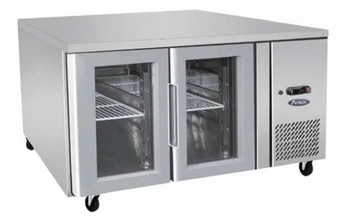 Atosa GLASS 2 DOOR COOLING FRIDGE TABLE 1360 MM EPF3721 - Hospitality Connect