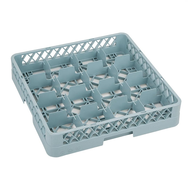 Vogue Glass Rack Grey - 100x500x500mm (16 Compartments) - Hospitality Connect