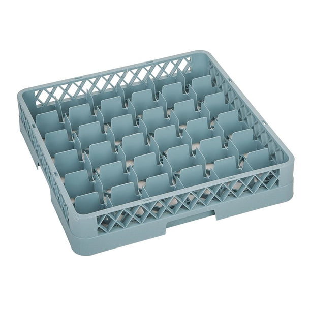 Vogue Glass Rack Grey - 100x500x500mm (36 Compartments) - Hospitality Connect