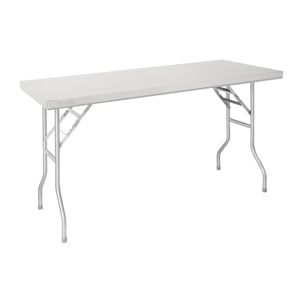 Vogue Folding Work Table St/St - 1220x610x780mm 48x24x31" - Hospitality Connect