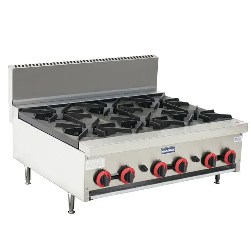 Gasmax Gas Cook top 6 burners LPG with Flame Failure - RB-6ELPG. - Hospitality Connect