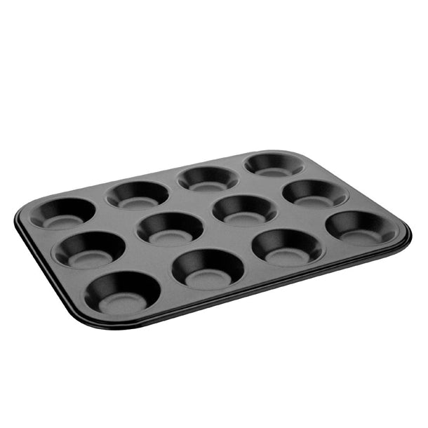 Vogue Non Stick Mini Muffin Tray 12 Cup - 315x238x14mm - Hospitality Connect