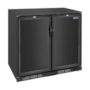 Polar G-Series Back Bar Cooler with Double Solid Hinged Doors Black - 850mm GE998-A - Hospitality Connect