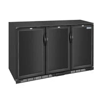Polar G-Series Back Bar Cooler with Triple Solid Hinged Doors Black - 850mm GE999-A - Hospitality Connect