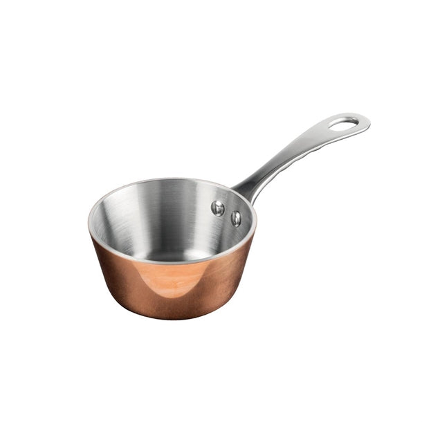 Vogue Copper Mini Gravy Pan - 0.15Ltr 80mm - Hospitality Connect