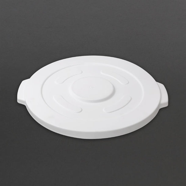 Vogue Round Container Lid White - 398mm 38Ltr - Hospitality Connect
