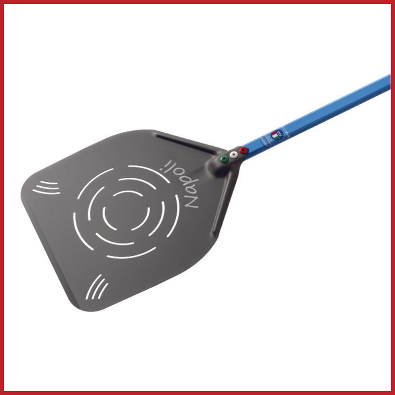 Gi Metal "Napoletana" Rectangular Perforated Peel ANE-32RF - Hospitality Connect