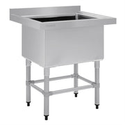 Vogue St/St Deep Pot Sink - 770mm (w) x 600mm (d) (90mm Drain) - Hospitality Connect