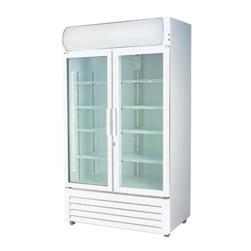 Thermaster 1200L Large Two Glass Door Colourbond Upright Drink Fridge LG-1200P. - Hospitality Connect