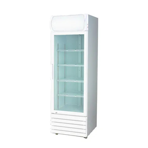 Thermaster 540L Single Glass Door Colourbond Upright Drink Fridge White LG-540P. - Hospitality Connect