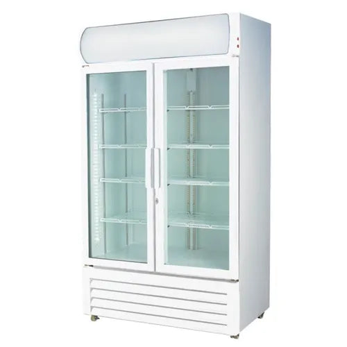 Thermaster Two Glass Door Colourbond Upright Drink Fridge LG-730GE. - Hospitality Connect