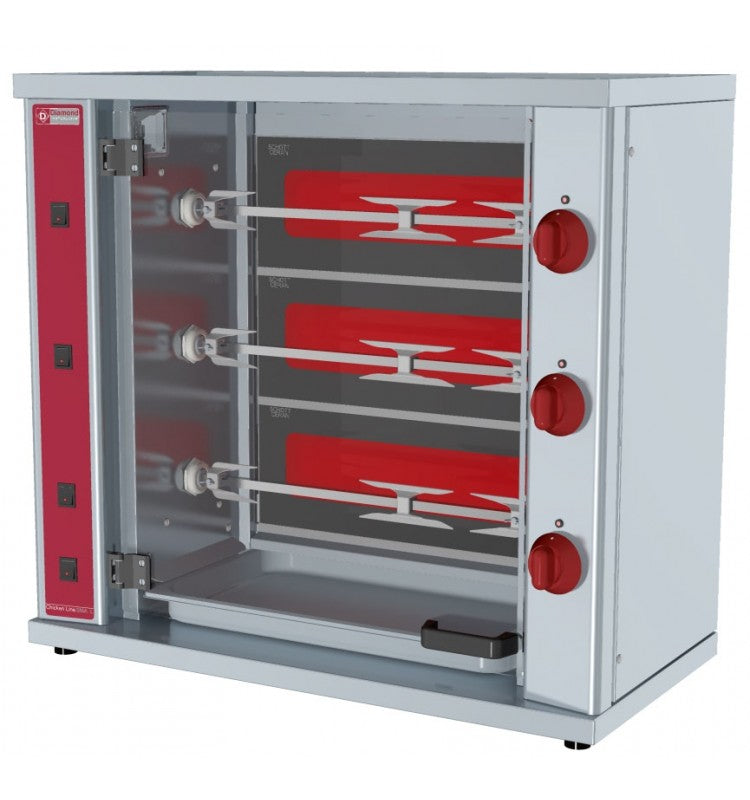 Diamond RVE/3C-SBC Chicken Rotisserie 3 Spits (9 Chickens) - Hospitality Connect