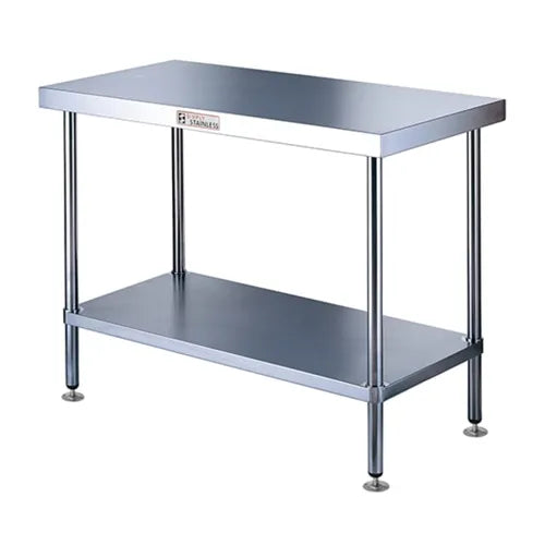 Stimply Stainless700 Series - 900mm Island Bench Wide Includes undershelf - Hospitality Connect