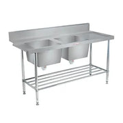 Simply Stainless Dishwasher Outlet Bench 700 Series - 1650mm Wide - Right Hand Outlet 3 x baskets wide - Hospitality Connect