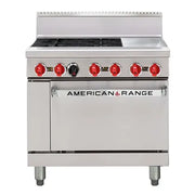 American Range 4 burner top with 309mm griddle plate 36' Oven Ranges AAR.4B.12G. - Hospitality Connect