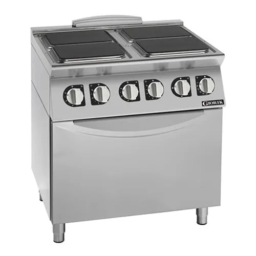 Giorik 4 x Square Hot Plates / Standard Electric Oven 4.3kW hot plates / 6.7kW oven CE94QET. - Hospitality Connect