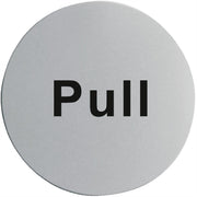 Vogue Pull Door Sign St/St (Self-Adhesive) - Hospitality Connect
