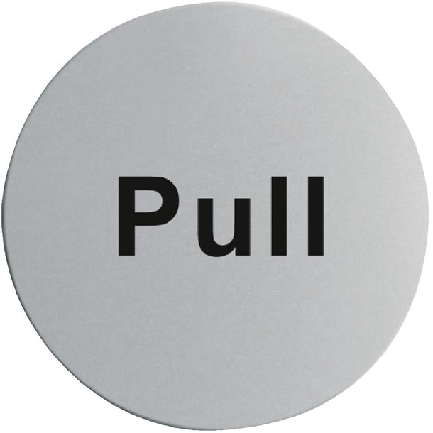 Vogue Pull Door Sign St/St (Self-Adhesive) - Hospitality Connect