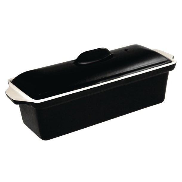 Vogue Pate Terrine Black - 110x340x105mm 4x13 1/4x4" 1 3/4Ltr - Hospitality Connect