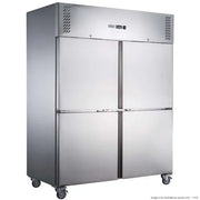FED-X SS Four Door Upright Fridge - XURC1410S2V. - Hospitality Connect