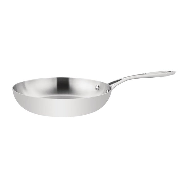 Vogue Tri-wall Fry Pan St/St - 240mm 2Ltr 66fl oz - Hospitality Connect