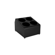 CHEF INOX CUTLERY CYLINDER HOLDER S/S BLK 4 HOLE 2x2 104mm - Hospitality Connect