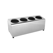 CHEF INOX CUTLERY CYLINDER HOLDER S/S 4 HOLE 2x2 DIA104mm - Hospitality Connect