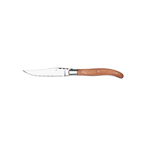 TABLEKRAFT PARIS STEAK KNIFE WOOD PAKAWOOD POINTED TIP S/S Box of 12 - Hospitality Connect