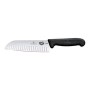 Victorinox Santoku Knife, 17cm, Fluted Edge, Fibrox - Black - Hospitality Connect
