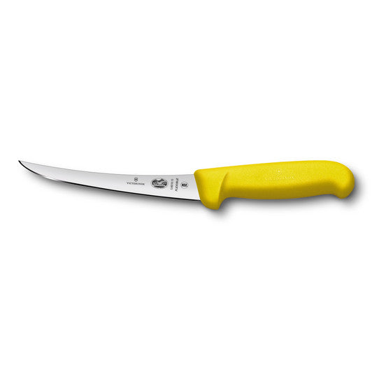 Victorinox Boning Knife,15cm Curved,Flexible Narrow Blade,Fibrox - Yellow - Hospitality Connect