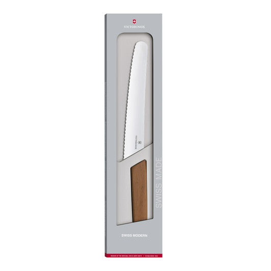 Victorinox Swiss Modern Bread & Pastry Knife, 22cm, walnut handle, GB - Hospitality Connect